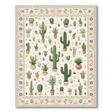 Green Southwestern Cactus Area Rug