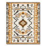 Orange Southwestern Geometric Area Rug