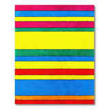 Bold Multi-Color Horizontal Stripe Area Rug
