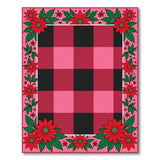 Poinsettia Plaid Check Area Rug