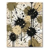 Abstract Black Splatter Area Rug