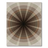 Beige Radial Burst Geometric Area Rug
