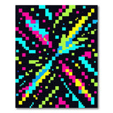 Vibrant Pixel Burst Multi-Color Area Rug