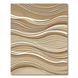 Wavy Abstract Area Wavy Brown Tan Abstract Area Rug