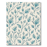 Serene Teal Leaves Area Rug