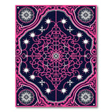 Navy Hot Pink Mandala Persian Rug