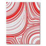 Abstract Area Red Wavy Abstract Area Rug