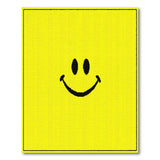 Kids Cartoon Yellow Cheerful Yellow Smiley Face Area Rug