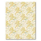 Yellow Floral Line Art Area Rug