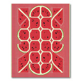 Watermelon Multi-color and Patterns Watermelon Slices Fruit Pattern Area Rug