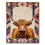 Multi-color and Patterns Shaggy Highland Cow Southwestern Rug