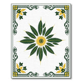 Emerald Green Sunburst Medallion Area Rug