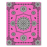 Floral Vintage Pink Vibrant Pink Mandala Floral Area Rug