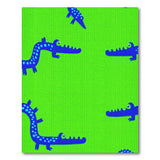 Playful Cartoon Crocodiles Green Area Rug