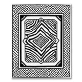 Bold Black White Geometric Zebra Stripe Area Rug