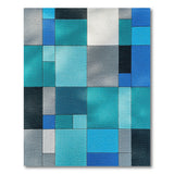 Geometric Modern Blue Teal Geometric Patchwork Area Rug