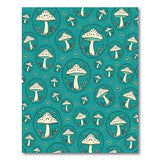 Whimsical Teal Mushroom Cartoon Area Rug