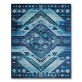 Teal Diamond Heritage Tribal Area Rug
