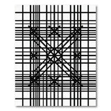 Geometric Modern Black White Geometric Crosshatch Area Rug