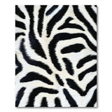 Zebra Print Faux Fur Area Rug