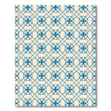 Blue Star Lattice Geometric Area Rug