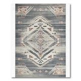 Grey Southwestern Geometric Area Rug