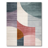 Modern Geometric Curved Area Rug
