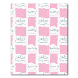 Pink Fish Script Geometric Area Rug