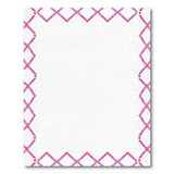Pink Geometric Diamond Border Area Rug