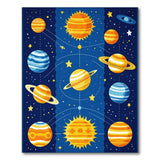 Kids Cartoon Solar System Kids Cartoon Area Rug