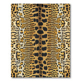 Golden Leopard Print Shag Area Rug