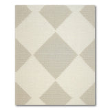 Beige Diamond Weave Geometric Area Rug