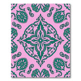 Vibrant Pink Green Traditional Persian Area Rug
