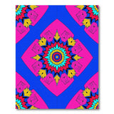 Vibrant Multi-Color Geometric Starburst Area Rug