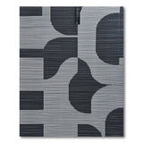 Bold Geometric Black Grey Area Rug
