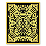 Bold Yellow Heritage Tribal Area Rug