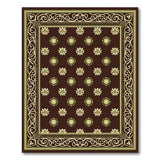 Ornate Maroon Floral Persian Area Rug