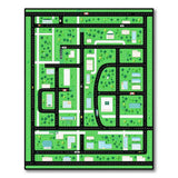 Multi-color and Patterns Kids Cartoon City Street Map Play Rug