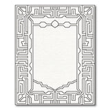 Intricate Geometric Frame Area Rug - Black White