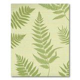 Lush Green Fern Leaf Floral Vintage Area Rug