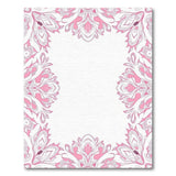 Ornate Pink Ornate Pink Floral Frame Area Rug