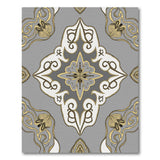 Ornate Grey Persian Medallion Rug
