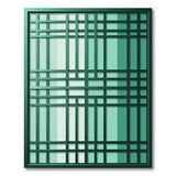 Teal Grid Geometric Area Rug