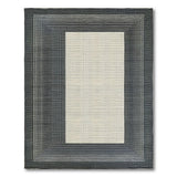 Black White Concentric Frame Area Rug