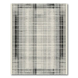 Distressed Black White Plaid No. 3 Area Rug