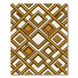 Gold and Silver Gold Geometric Trellis Area Rug