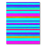 Multi-color and Patterns Vibrant Multi-Color Horizontal Stripe Rug