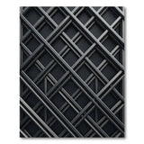 Sleek Black Geometric Lattice Area Rug