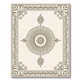 Radiant Gold Sunburst Medallion Persian Rug