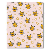 Cute Cartoon Cats Stars Pink Area Rug